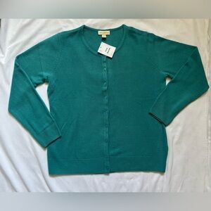 Appleseed's Teal Cardigan Sweater